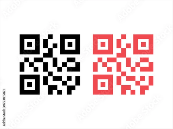 Fototapeta Compact QR Code Symbol for Payment and Scan