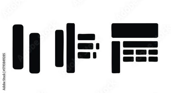 Obraz Web Design Elements for Digital Content Mockup and Wireframe Creation