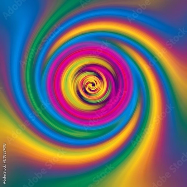 Fototapeta Vibrant Swirl - A Colorful Abstract Vortex of Energy.