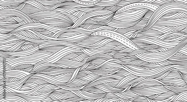 Fototapeta Abstract Wavy Lines Pattern - Dynamic and Flowing Design.