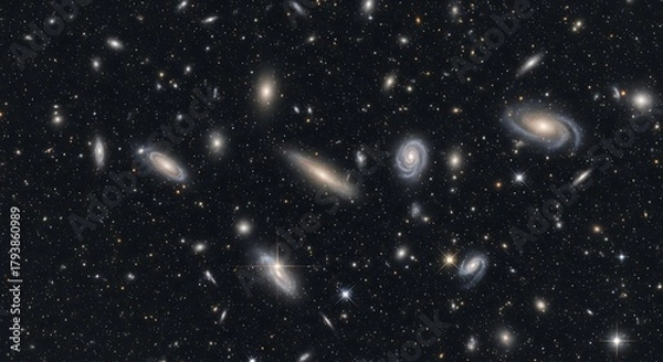 Fototapeta Cosmic Cluster - A Glimpse into the Vastness of Space.
