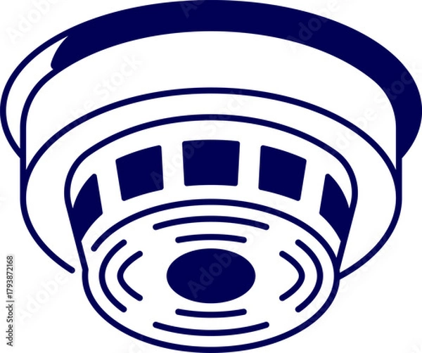 Fototapeta vector illustration of Smoke detector. Smoke detector icon vector, Symbol, logo illustrations. Smart smoke detector icon vector. Wireless smoke detector sensor symbol.