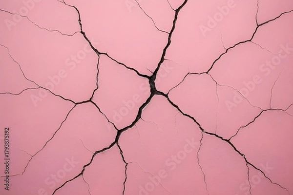 Obraz 
A stunning 8K realistic image featuring a pink background with natural black and white cracks creating elegant contrast and texture.