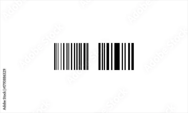 Obraz Barcode and QR Code Icons Collection in Black and White