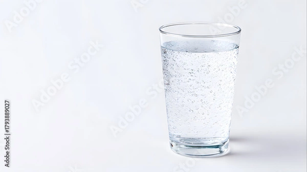 Fototapeta glass of sparkling water, generation AI 