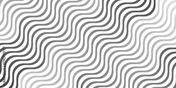 Obraz simple gradient line smooth wave pattern for banner poster background.