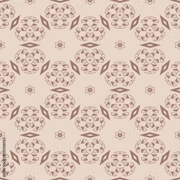 Fototapeta brown seamless vintage pattern texture vector ornamental design