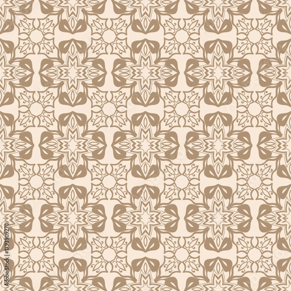Fototapeta brown seamless vintage pattern texture vector ornamental design