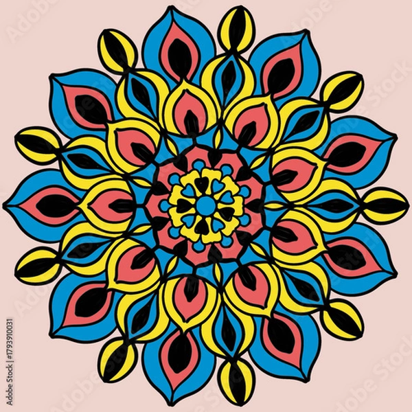 Fototapeta abstract floral mandala 
