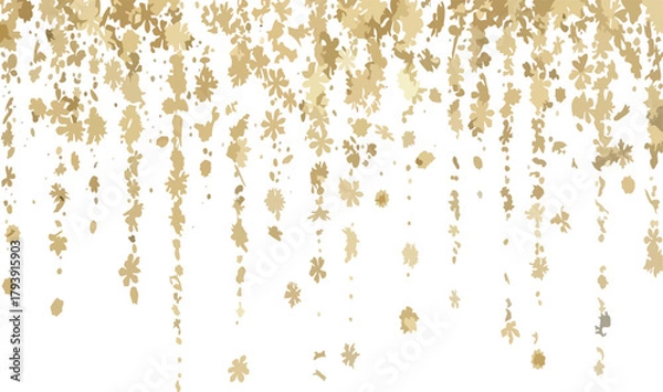 Fototapeta Luxury golden celebration particles, soft motion blur, radiant highlights, elegant mood, transparent.eps