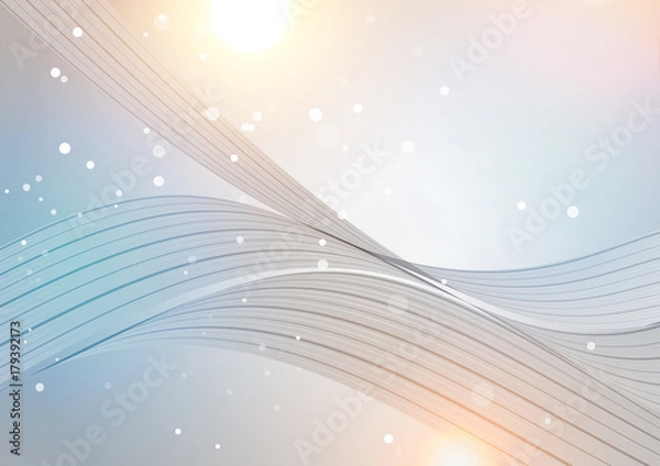 Obraz Abstract soft background with striped curve element