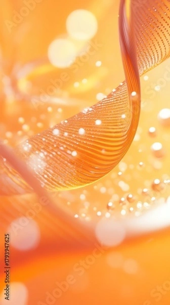 Fototapeta Abstract Medical Technology background Orange, Health, Science and Research concept 3D Render