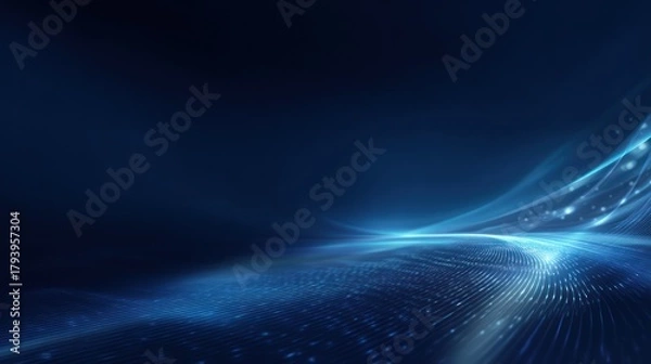 Obraz Abstract futuristic blue digital background