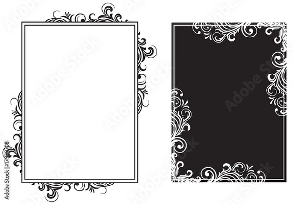 Obraz White and black frames
