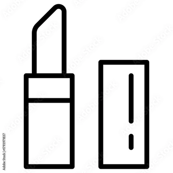 Obraz 口紅、リップのアイコン。ベクターイラスト。