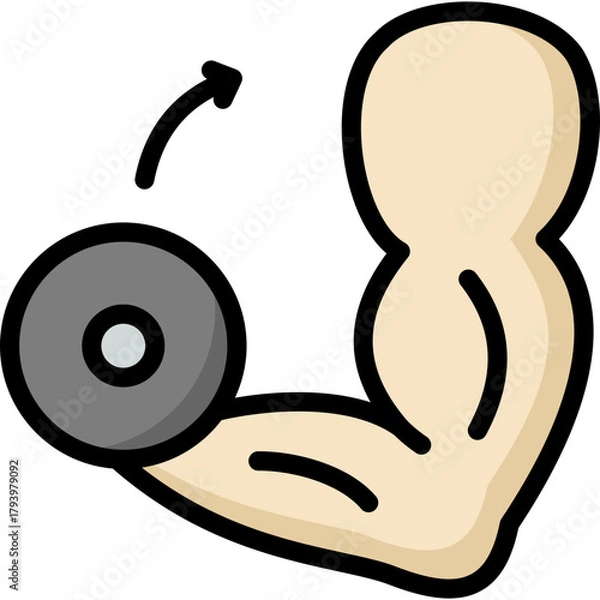 Obraz gym icon illustration design with filled outline