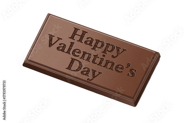 Obraz A Delicious Chocolate Bar with "Happy Valentine's Day" Embossed on it