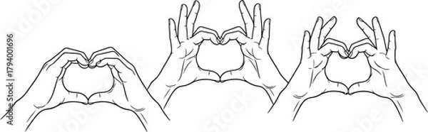 Obraz Expressing heartfelt connection and affection through elegant hand gestures forming the universal symbol of love and care.