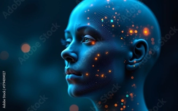 Fototapeta Biohacking Insight, human enhancement, the intersection of biology and technology in personalised health and performance enhancement. High quality