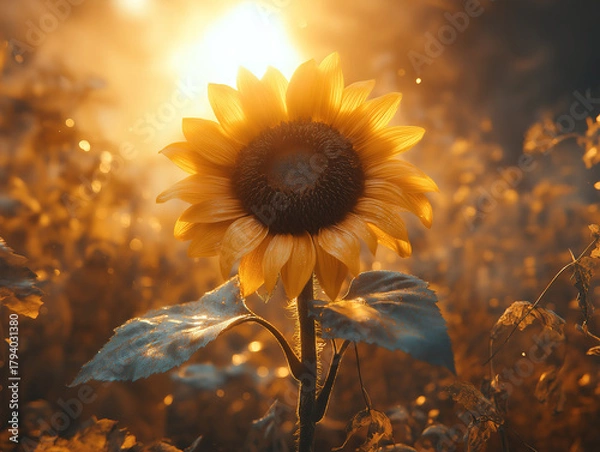 Fototapeta The Sunflower’s Path Following the Sun in a Stunning Time-Lapse
