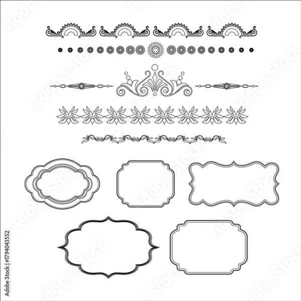 Obraz set of vintage frames