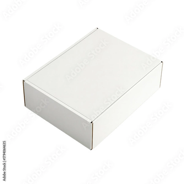 Fototapeta Open white cardboard box