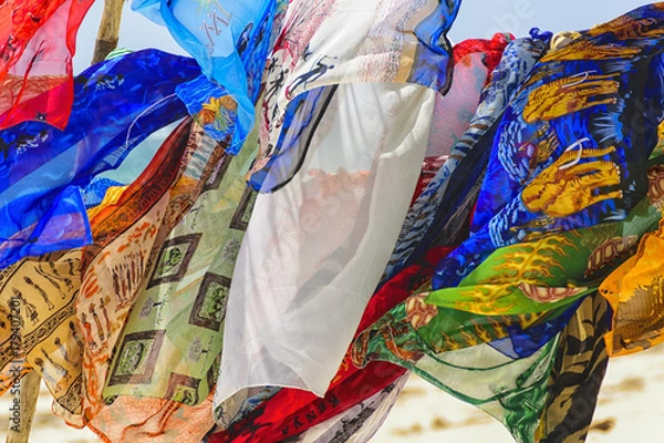 Fototapeta Multicolored African Textiles