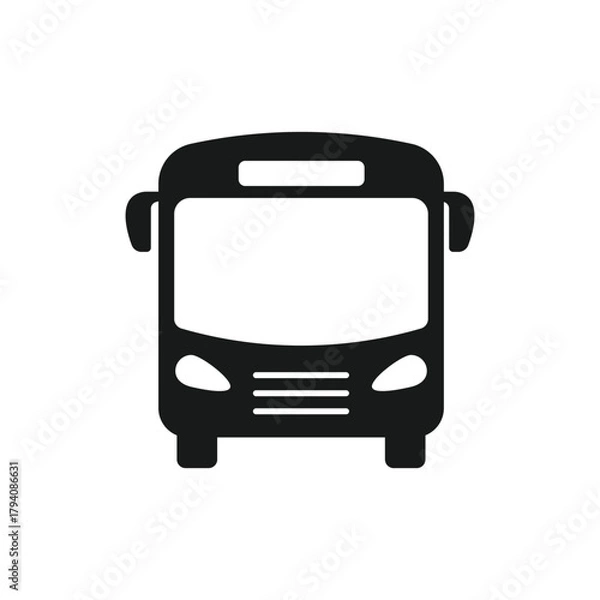 Obraz Bus Icon editable vector, isolated white background