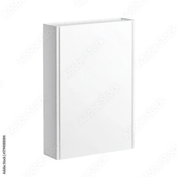 Obraz Simple white closed book standing vertically on black