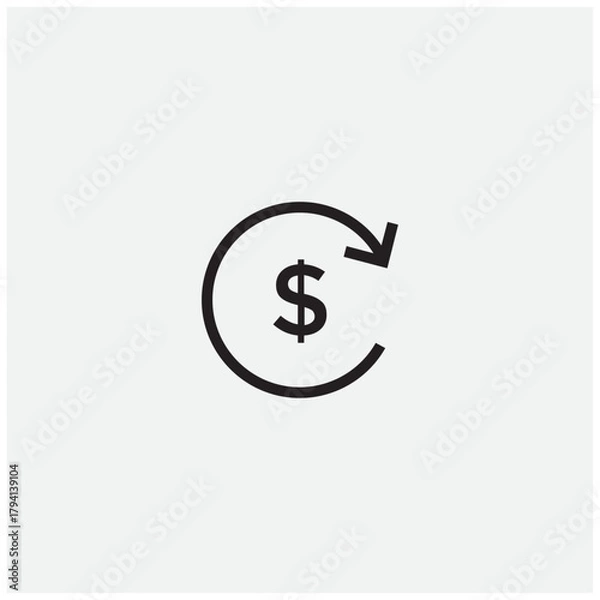 Obraz Dollar Rotation Icon