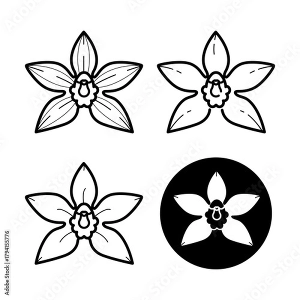 Fototapeta vanilla icon set