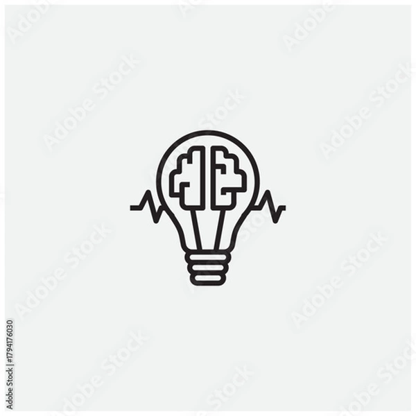 Obraz Brain Technology Icon