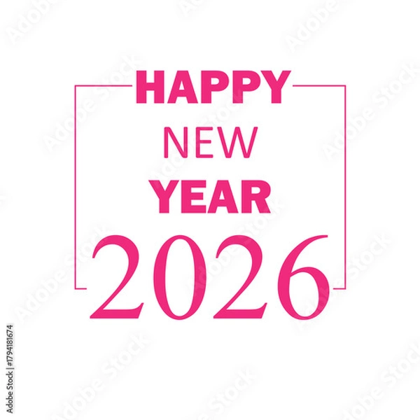 Obraz Happy new year 2026 vector