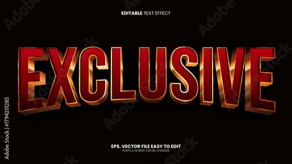 Fototapeta Exclusive gold editable text effect