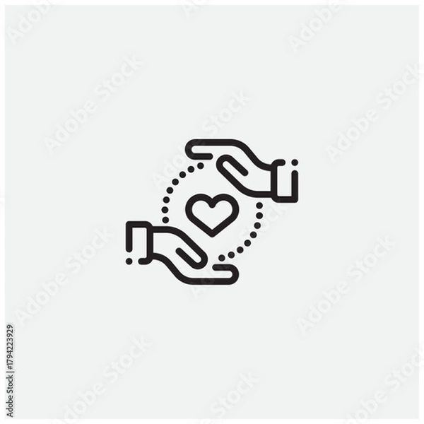 Obraz Hand Heart Icon