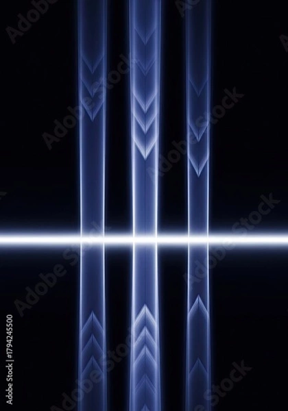 Fototapeta Modern neon light design with geometric shapes perfect for tech backgrounds and futuristic concepts offers a sleek aesthetic for digital projects