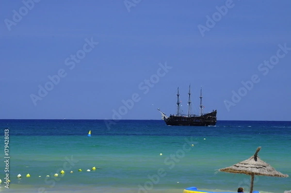 Obraz Tunise statek Morze