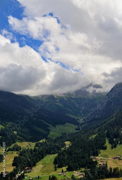 Obraz mountain scenery with cloudy sky