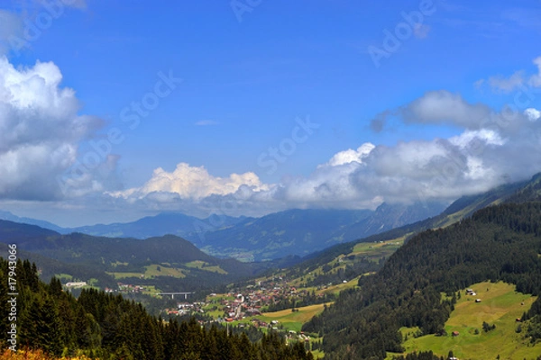 Obraz mountain scenery with cloudy sky