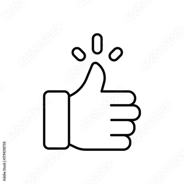 Fototapeta Thumb Up vector icon