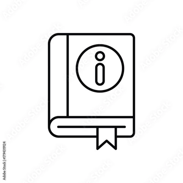Fototapeta Guidebook  vector icon