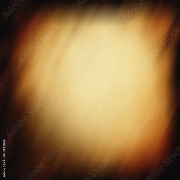 Obraz Warm golden abstract blurred light background with soft glowing center, smooth diagonal streaks, artistic gradient texture, modern atmospheric backdrop for design, wallpapers