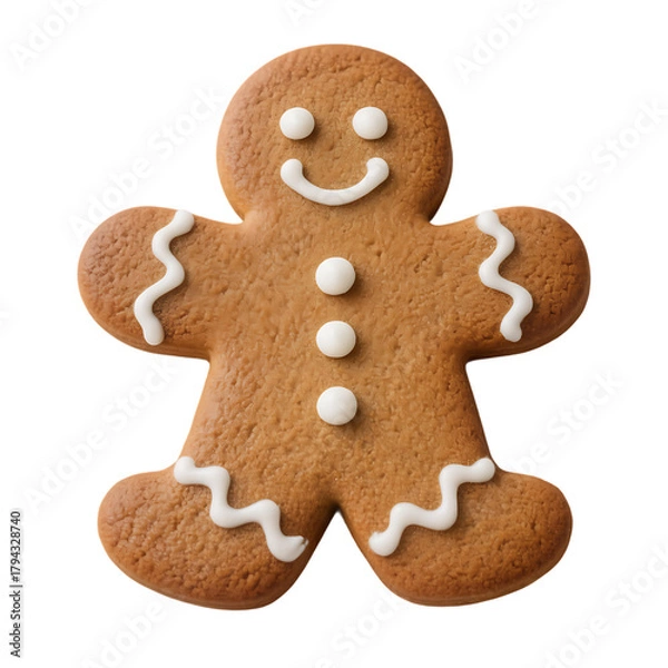 Fototapeta christmas gingerbread cookies isolated on a transparency background