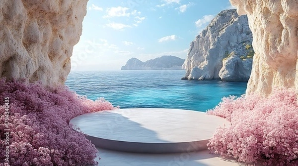 Obraz Coastal platform display scene