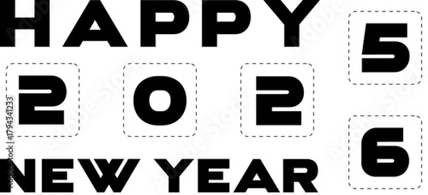 Fototapeta 2026 happy new year vector
