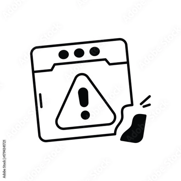 Obraz Website Alert vector icon