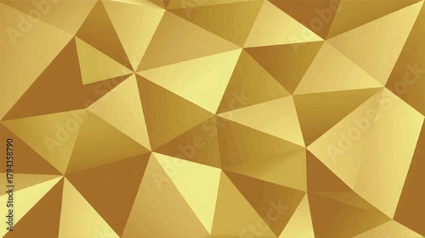 Obraz Golden Geometric Polygonal Abstract Background vector