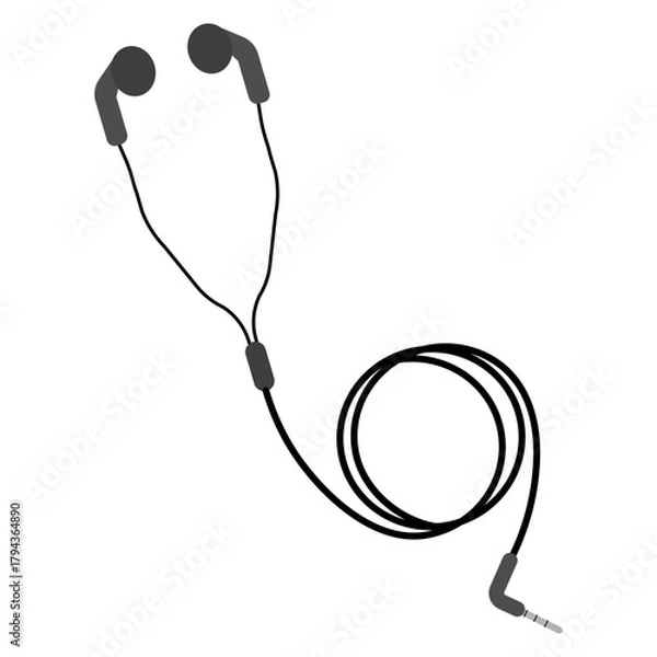 Obraz Vector illustration of cellphone handsfree