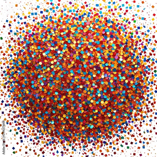 Obraz Vibrant colorful confetti creates an abstract, circular texture
