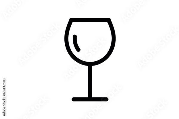 Obraz Elegant Wine Glass Icon